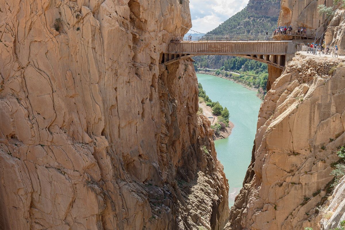 Le pont suspendu du Caminito del Rey, à 105 mètres au-dessus du Guadalhorce
